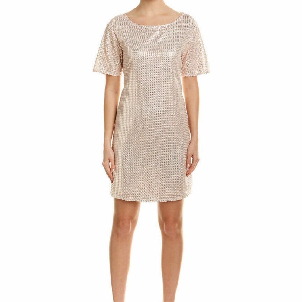 (NWT) Laundry By Shelli Segal Women's Blush Sequin Mini Dress Size 12